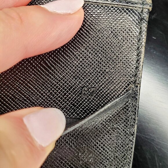 Prada Compact Bifold Wallet - Black Nylon w/ Triangle Prada Logo - Picture 10 of 16